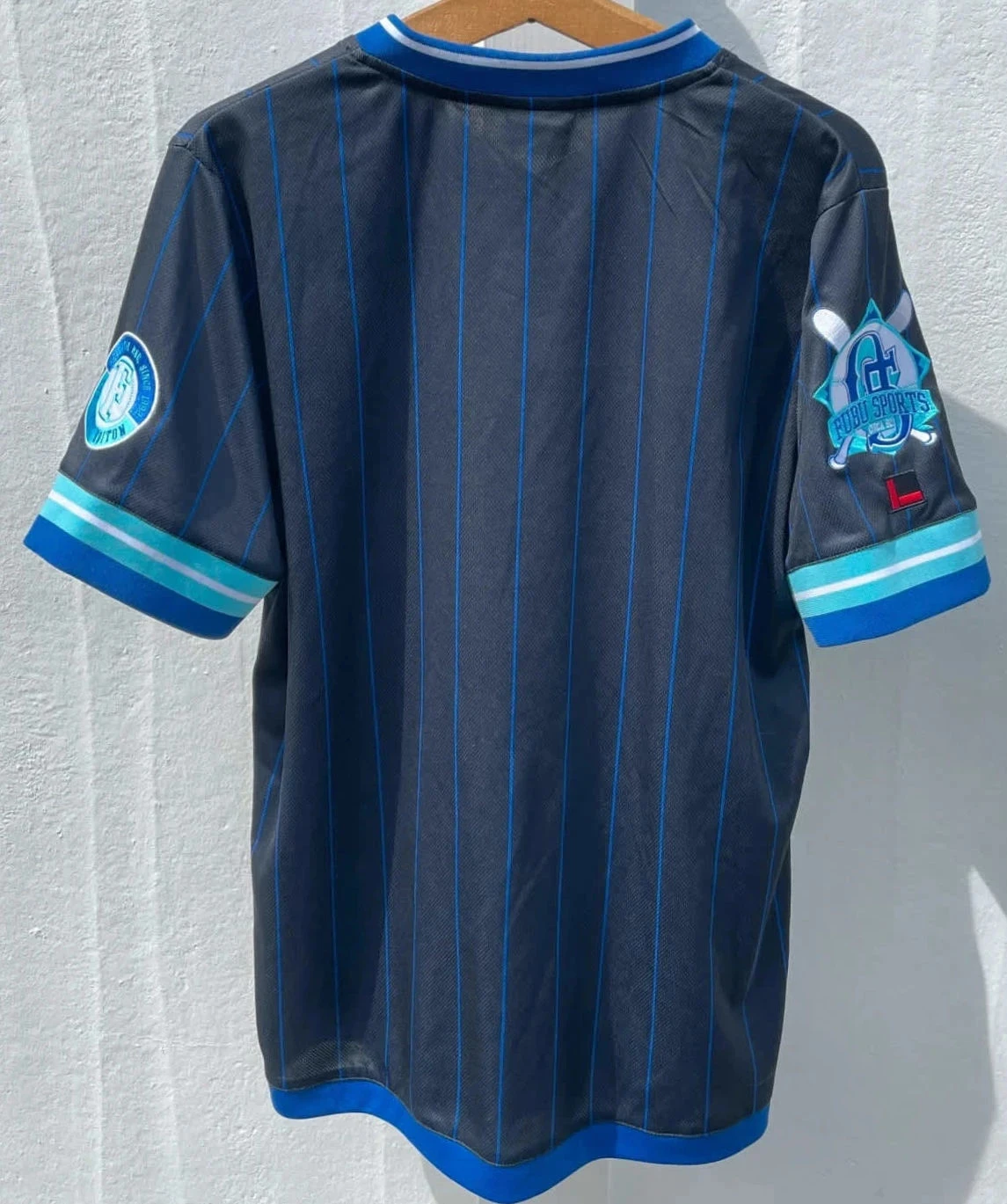 Fubu Baseball Harlem New York city vintage fully embroided jersey Mens M – photo 2